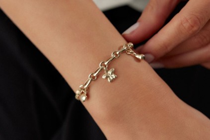 Damla Kalp Kelebek Ataç Bileklik