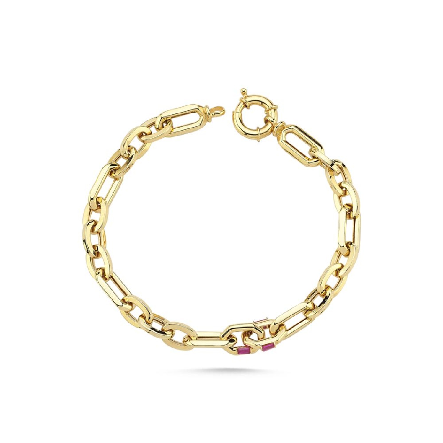 Tasarım Pembe Taşlı Bileklik