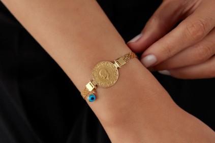 Kırmızı Çeyrekli Bileklik