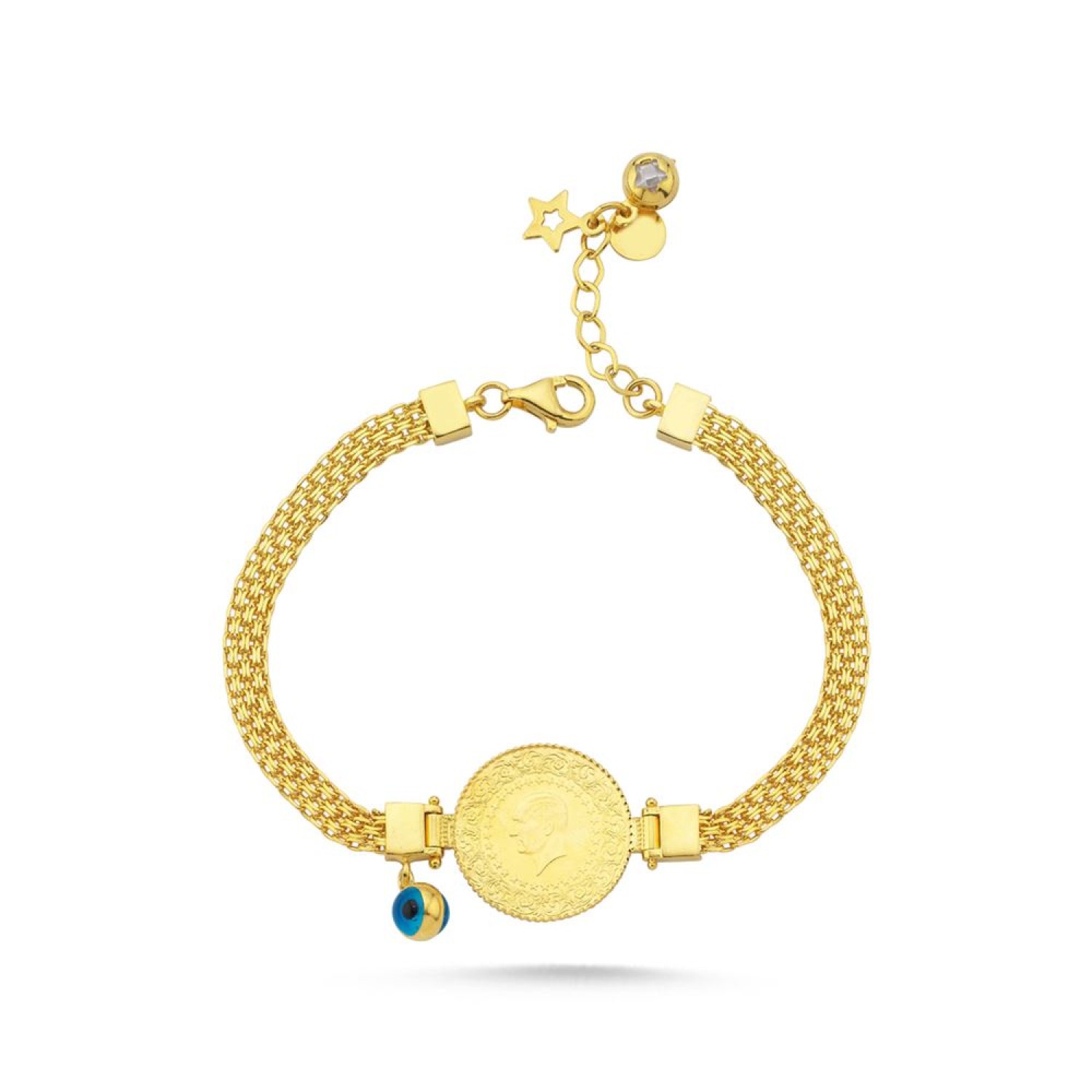 Kırmızı Çeyrekli Bileklik