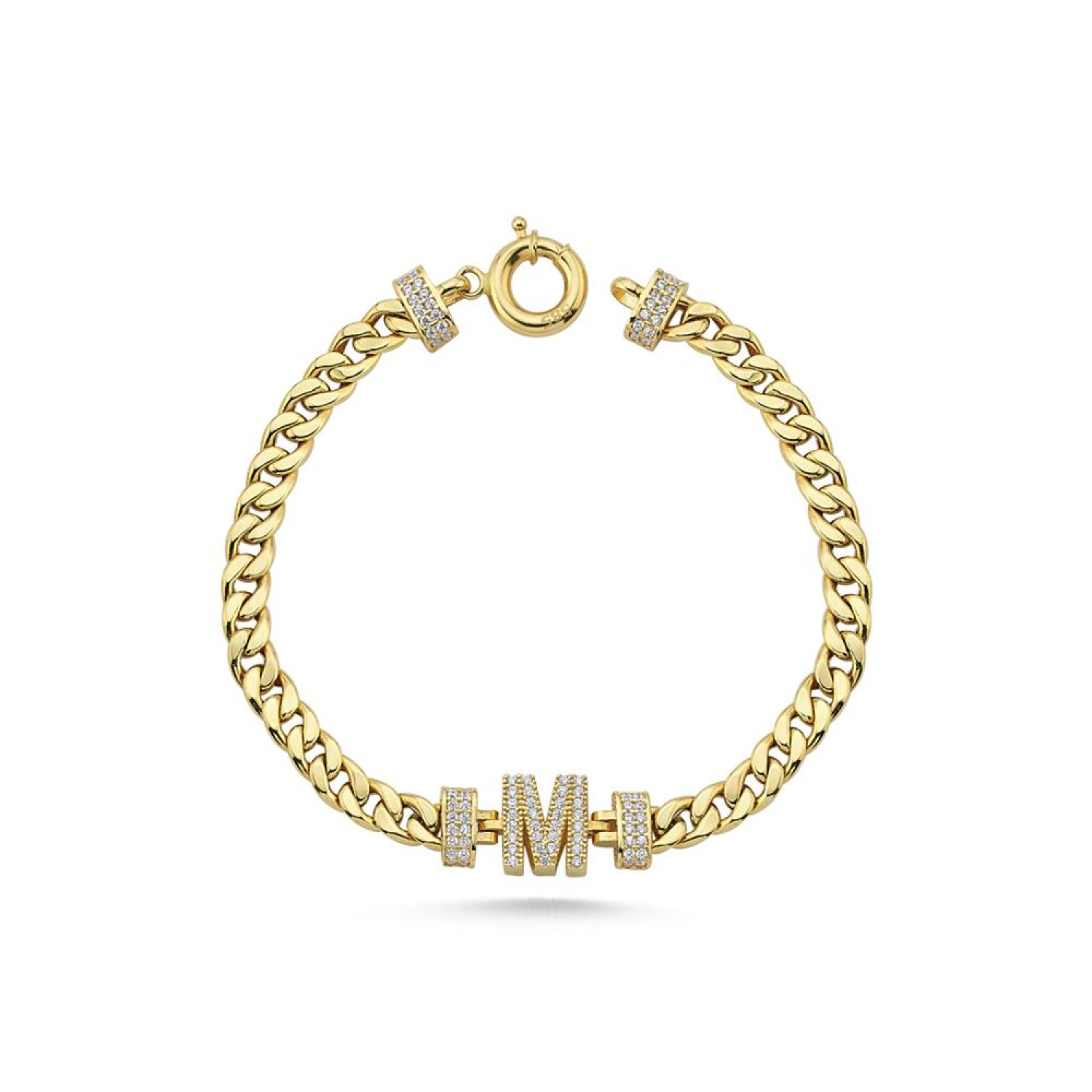 Gurmet Harfli Taşlı Bileklik