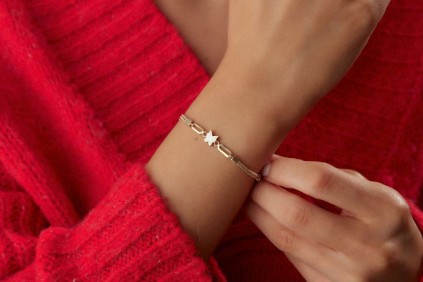 Mavi Beyaz Kelebek Bileklik