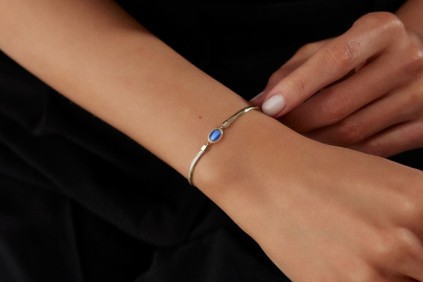 Safir Taşlı Balıksırtı Bileklik