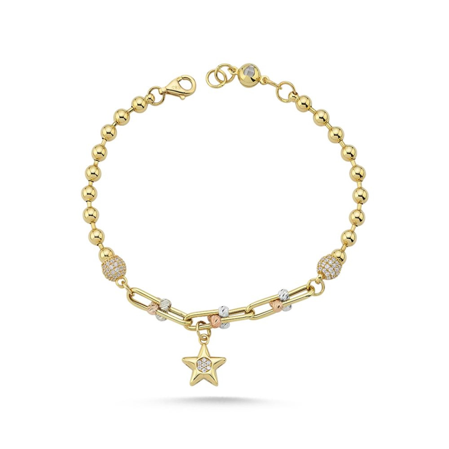 Yıldız Dorika Trend Zincir Topu Bileklik