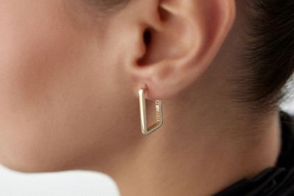 U Tasarım Halka Küpe