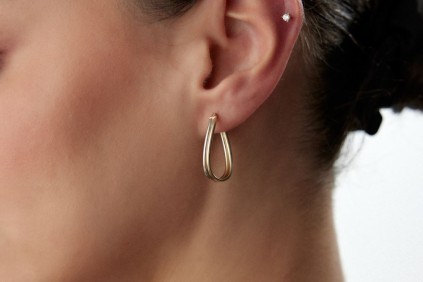 İki Renk Halka Küpe