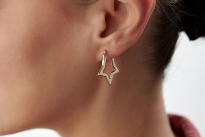 Yıldız Tasarım Sade Küpe