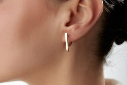 B Tasarım Halka Küpe