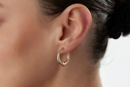 Kalpli Sade Halka Küpe