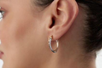 Halka İki Renk Küpe