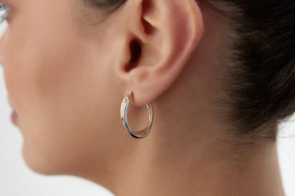 Halka İki Renk Küpe