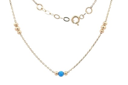 Toplu Mavi Taşlı Kolye