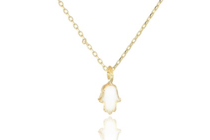 Fatma Eli Beyaz Mineli Kolye