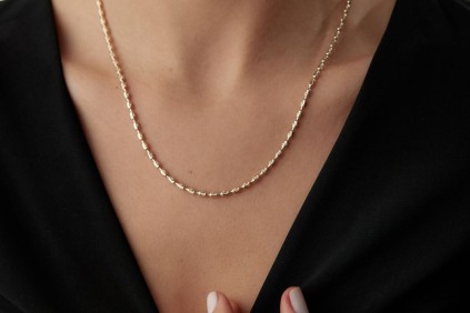 İtalyan Küp Tasarım Kolye 50 Cm