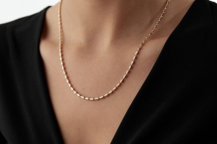 İtalyan Küp Tasarım Kolye 50 Cm