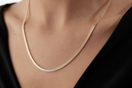 İtalyan Balıksırtı Kolye 55 Cm