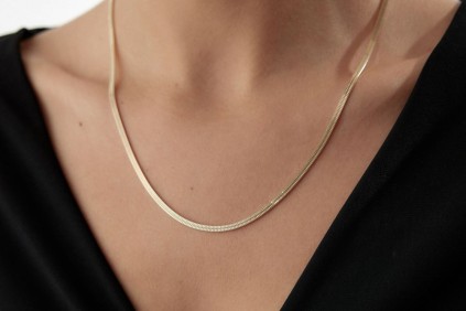 İtalyan Balıksırtı Kolye 55 Cm