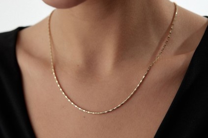 İtalyan Küp Sıralı Kolye 54 Cm