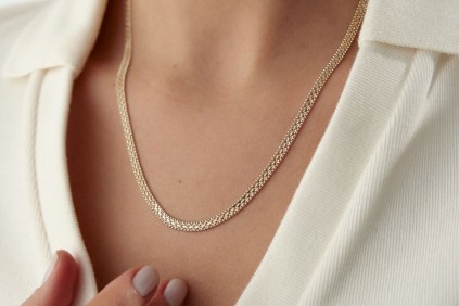 İtalyan Üç Sıra Top Kolye 47 Cm