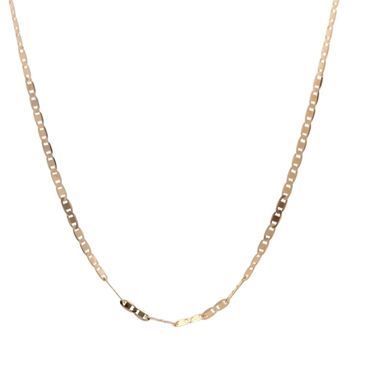 İtalyan Kare Tasarım Kolye 50 Cm