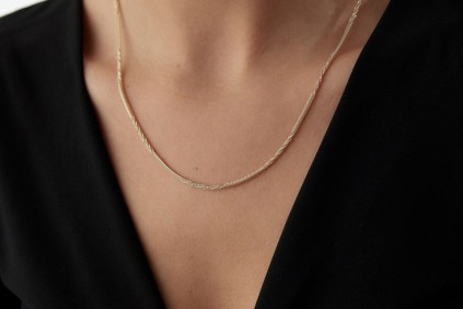 İtalyan Burgu Halat Kolye 49 Cm