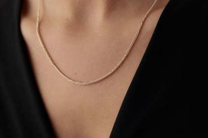 İtalyan Burgu Halat Kolye 49 Cm