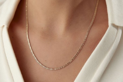 İtalyan Balıksırtı Kolye 42 Cm