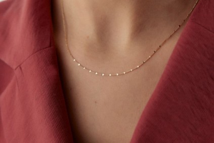 İtalyan Pul Tasarım Kolye 49 Cm