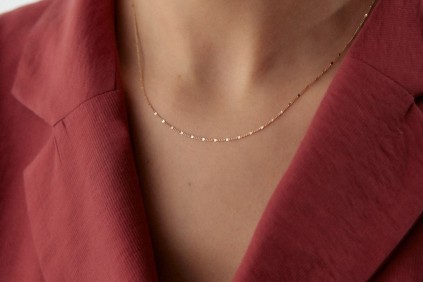 İtalyan Pul Tasarım Kolye 49 Cm