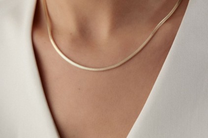 İtalyan Balıksırtı Kolye 43 Cm