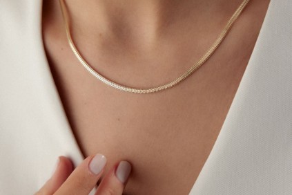 İtalyan Balıksırtı Kolye 43 Cm