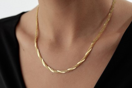 İtalyan Balıksırtı Kalemli Kolye 42 Cm