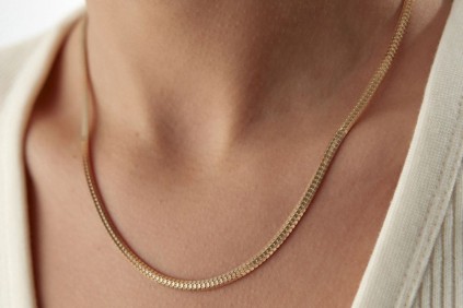 İtalyan Üç Sıralı Kolye 53 Cm