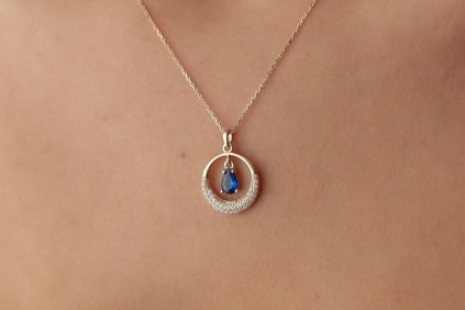 Damla Taşlı Tasarım Kolye