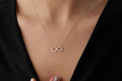 Taşlı Sonsuzluk Kolye