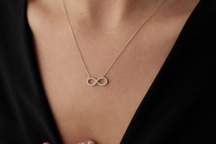 Taşlı Sonsuzluk Kolye