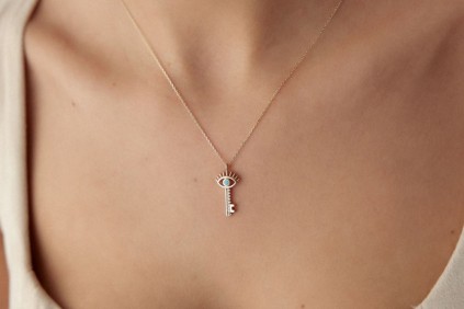 Göz Tasarımlı Anahtar Kolye