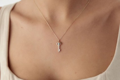 Göz Tasarımlı Anahtar Kolye