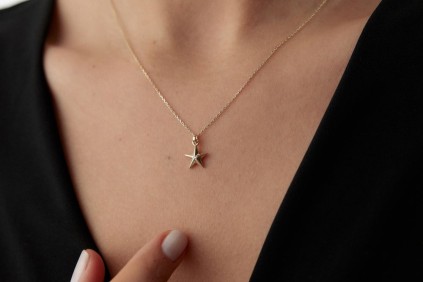 Taşlı Yıldız Kolye