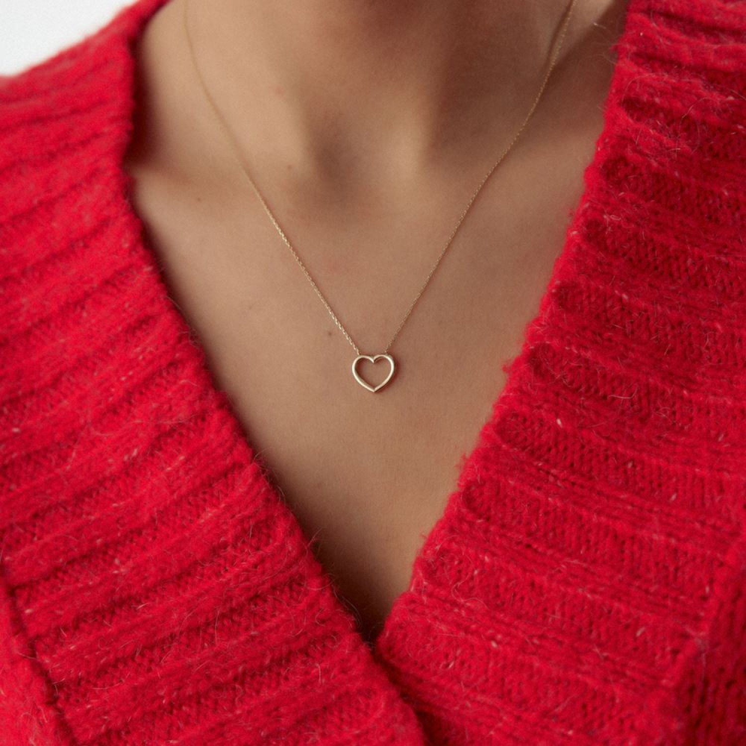 İçi Boş Kalp Kolye