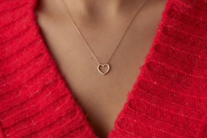 İçi Boş Kalp Kolye