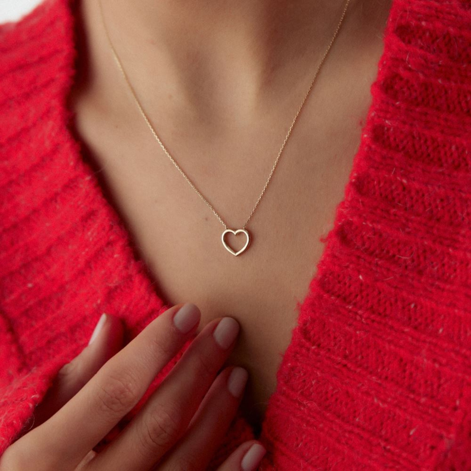 İçi Boş Kalp Kolye