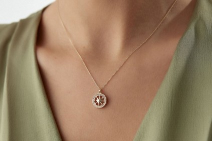 Pusula Taşlı Kolye