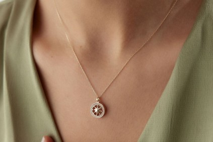 Pusula Taşlı Kolye