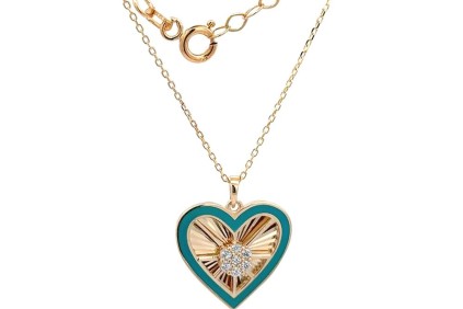 Kalp Taşlı Mineli Kolye