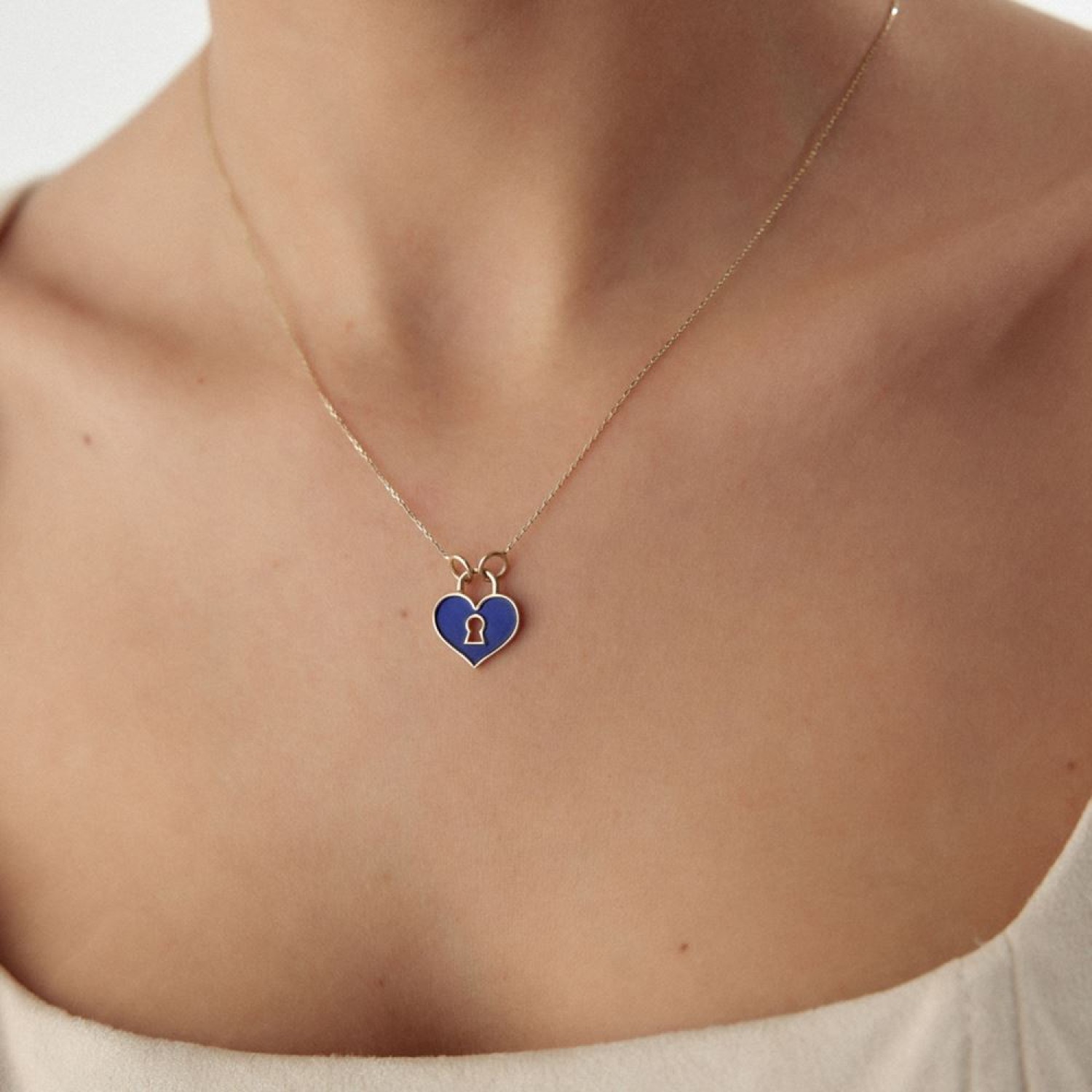 Kilit Kalp Kolye