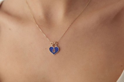 Kilit Kalp Kolye
