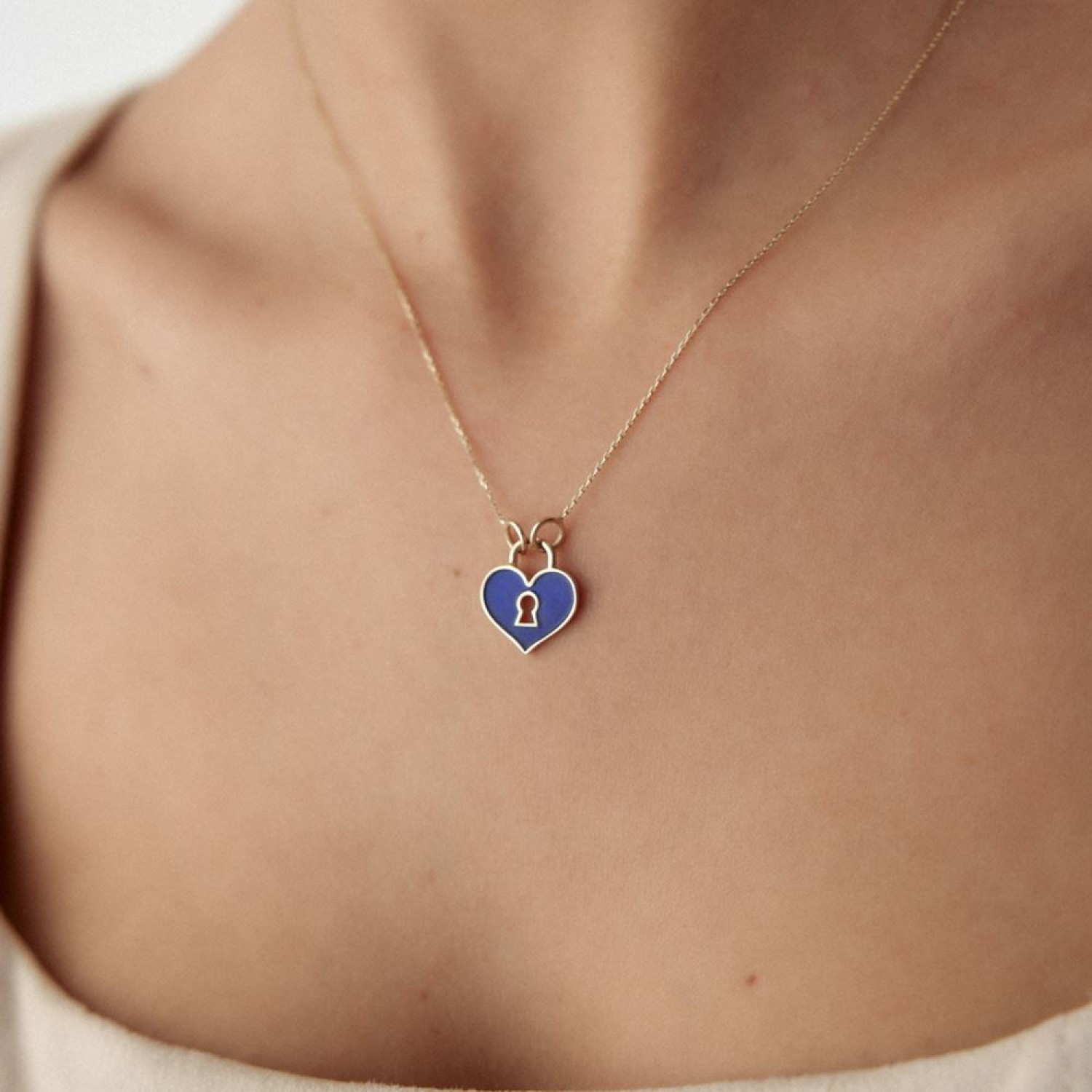 Kilit Kalp Kolye
