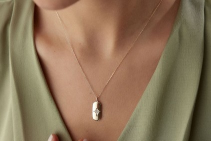 Kutup Yıldız Taşlı Tasarım Kolye