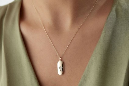 Kutup Yıldız Taşlı Tasarım Kolye